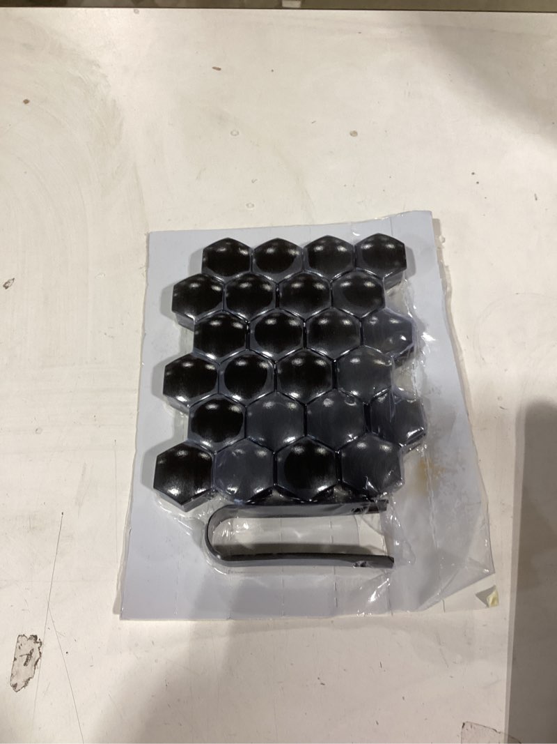 Condition photo showing New/Like New for 24pcs lug nut covers caps for tesla cybertruck model y model 3, 21mm waterproof hub screw caps with removal tool, matte black