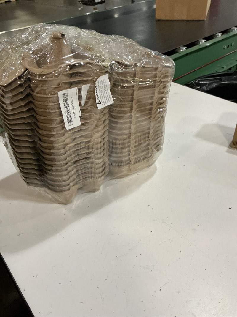 Condition photo showing New/Like New for jumbo duck egg cartons 20 pack- holds up to half dozen 6 count eggs bulk blank container empty cardboard thickness natural pulp egg boxes, with stickers 20 pcs