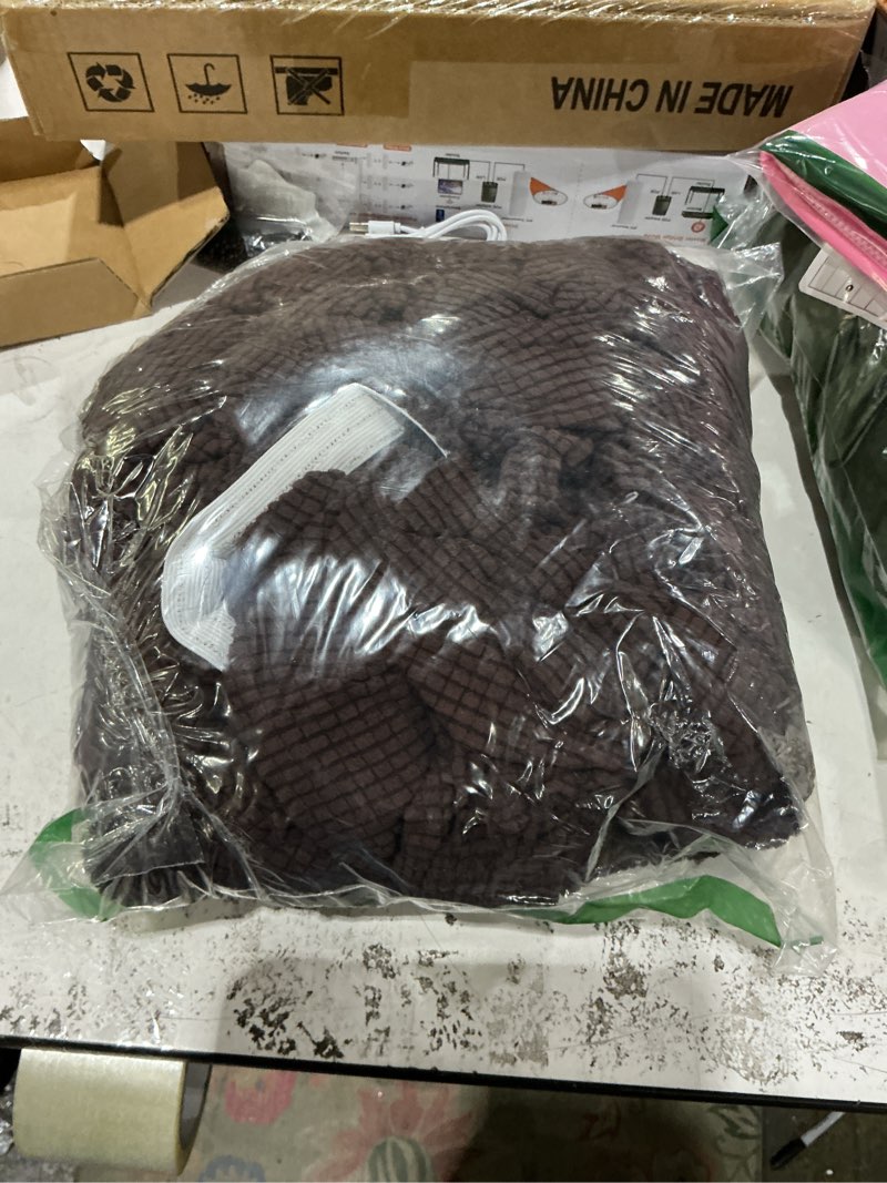 Condition photo showing New/Like New for h.versailtex multi-pieces sofa slipcovers for 3 seat cushion couch high stretch couch cushion covers jacquard textured twill fabric(3 seat covers plus 3 back cushion covers, chocolate) chocolate 3 seat covers + 3 back covers