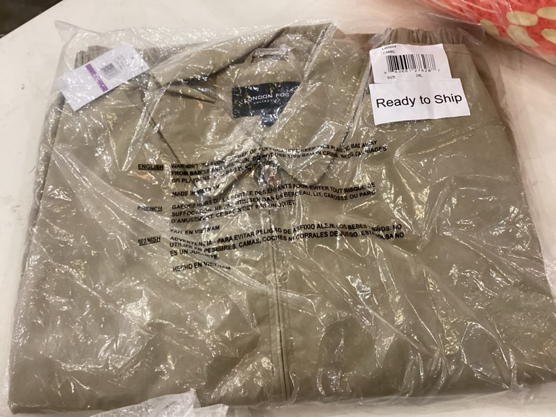 London Fog Men's Auburn Zip-Front Golf Jacket (Regular Tall Sizes), Camel, 2X Big