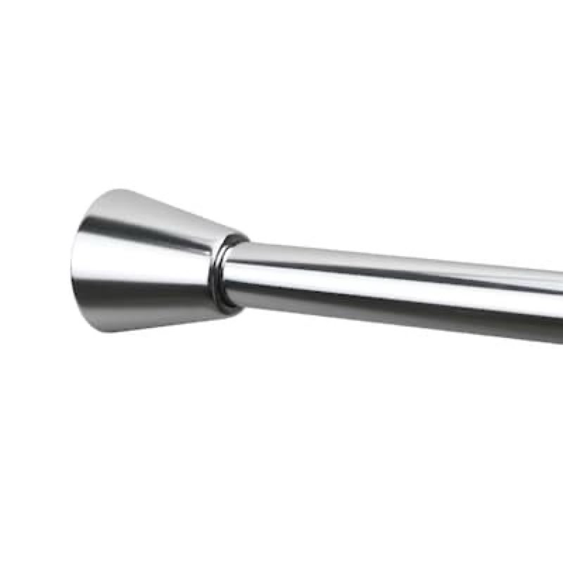 allen + roth 42-in to 72-in chrome tension single straight adjustable shower curtain rod
