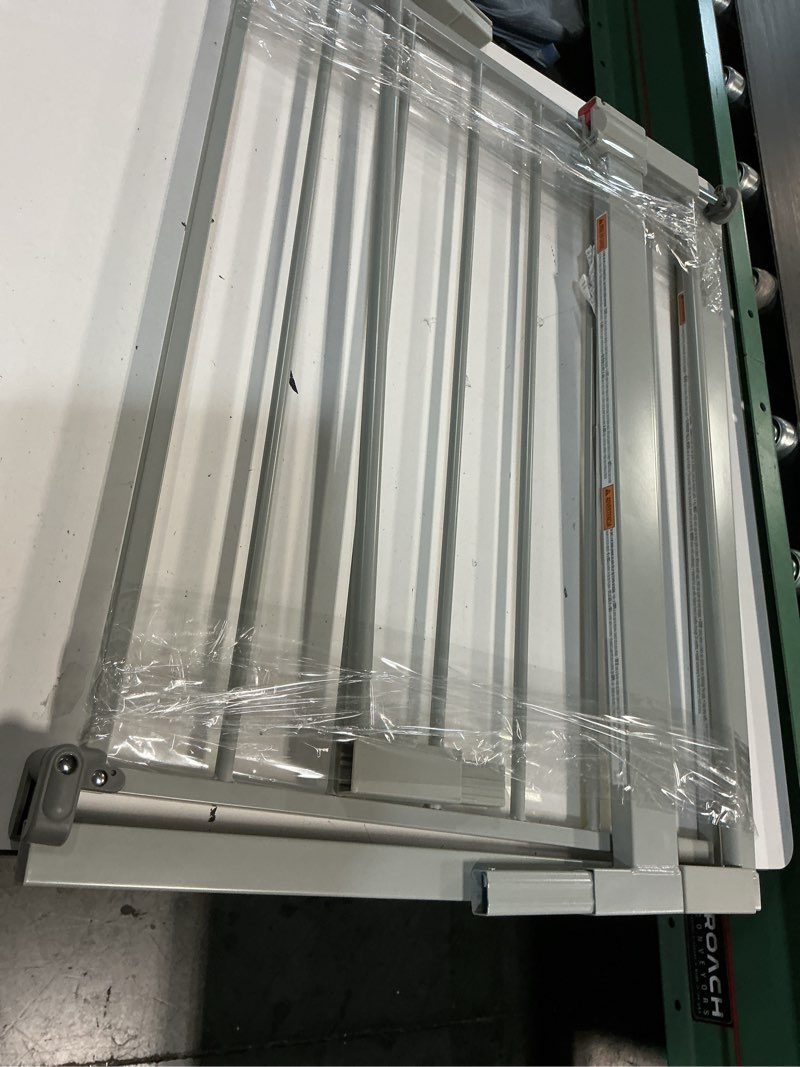 Condition photo showing As Is for safety 1?? simple pass walk-through gate  grey