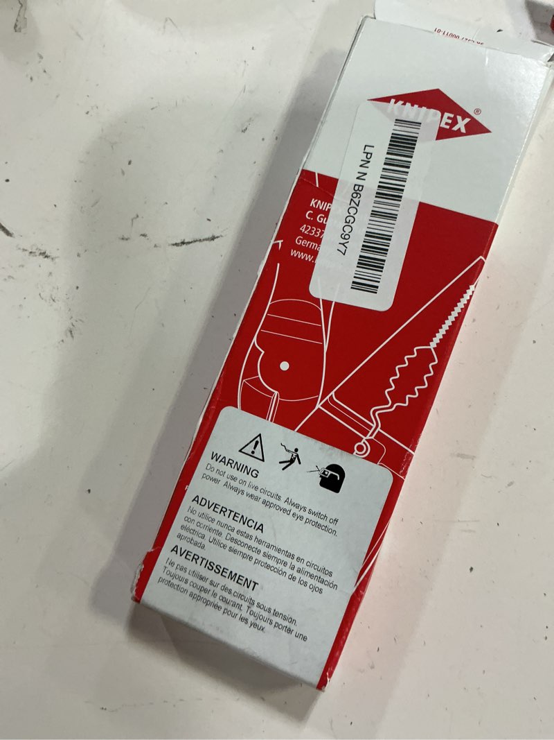 Condition photo showing As Is for knipex tools cobra water pump pliers, 7 1/4 inch, red