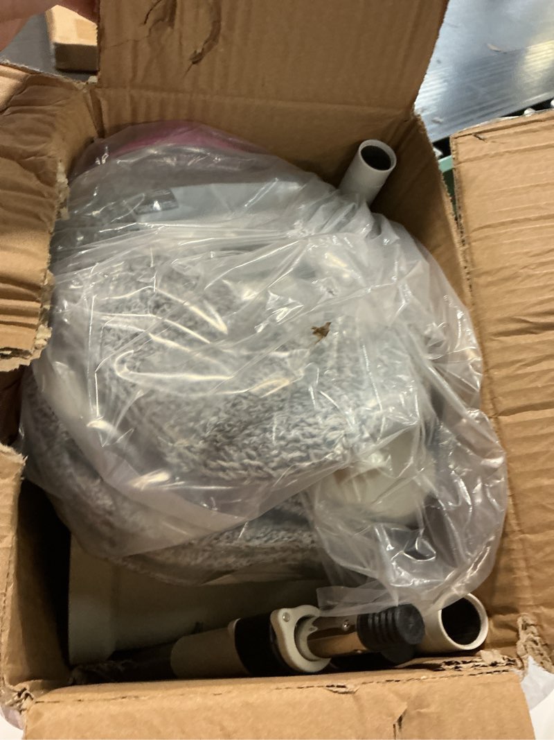 Condition photo showing Good Condition for homettler mop and bucket set, spin mop and detachable inner mop bucket with separate dirty/clean water system, self-wringing square mops for floor/wall cleaning with 6 microfiber pads mop and bucket system with 6 pads