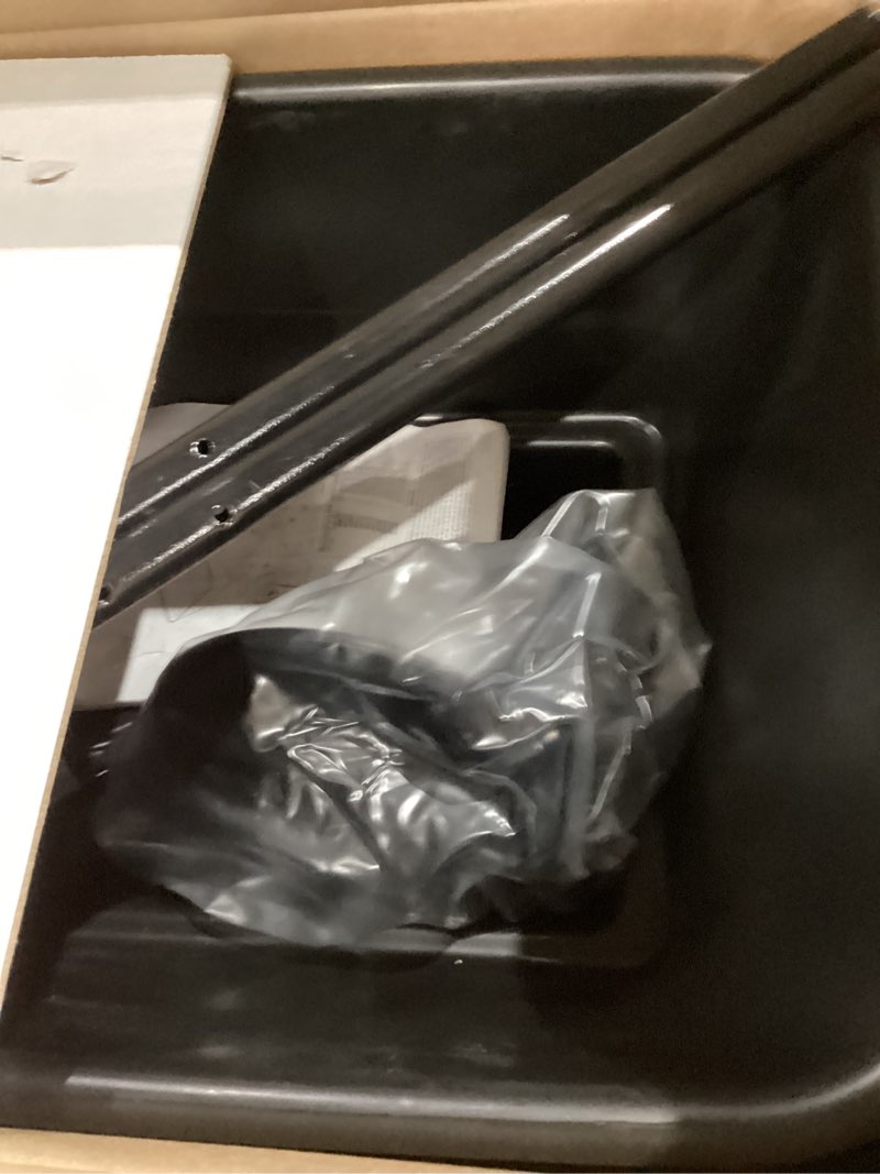 Condition photo showing As Is for Buyers Products ATVS100 ATV Broadcast Spreader with Rain Cover, 100 lb Capacity, Rear Rack Mount, Poly Hopper, 12V Motor, for Seed, Fertilizer, Salt & Feed, All Season Use, ATV Accessories & Lawn Care