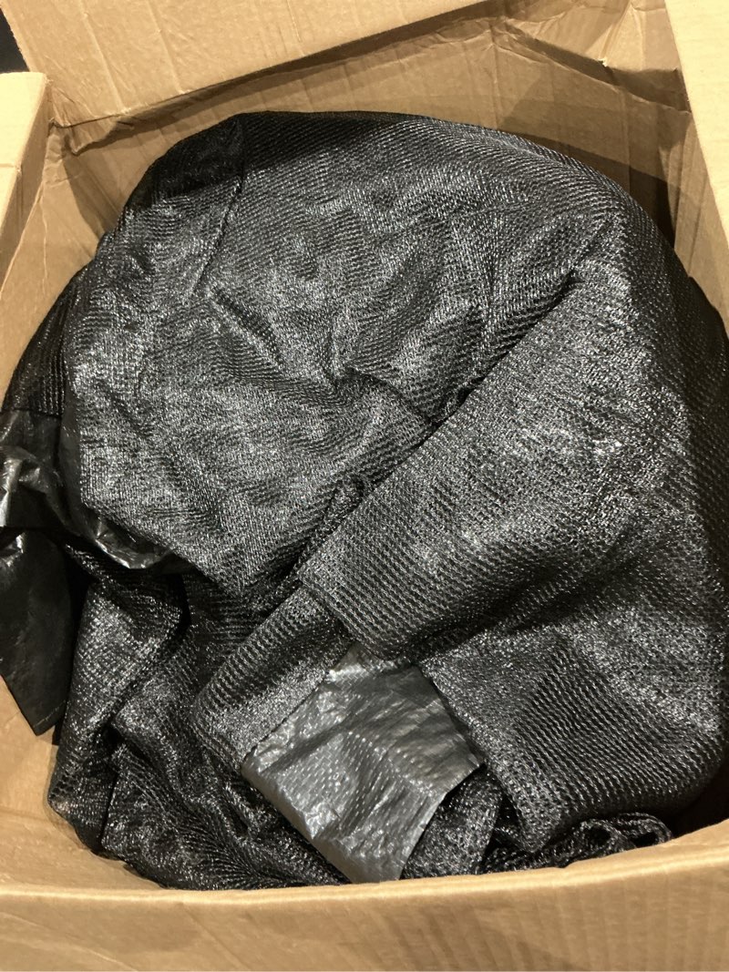 Condition photo showing As Is for biggun trampoline net - replacement enclosure safety net for straight poles round frames trampoline, nylon barrier net parts with double zipper and protection buckles 12ft - 8 poles net