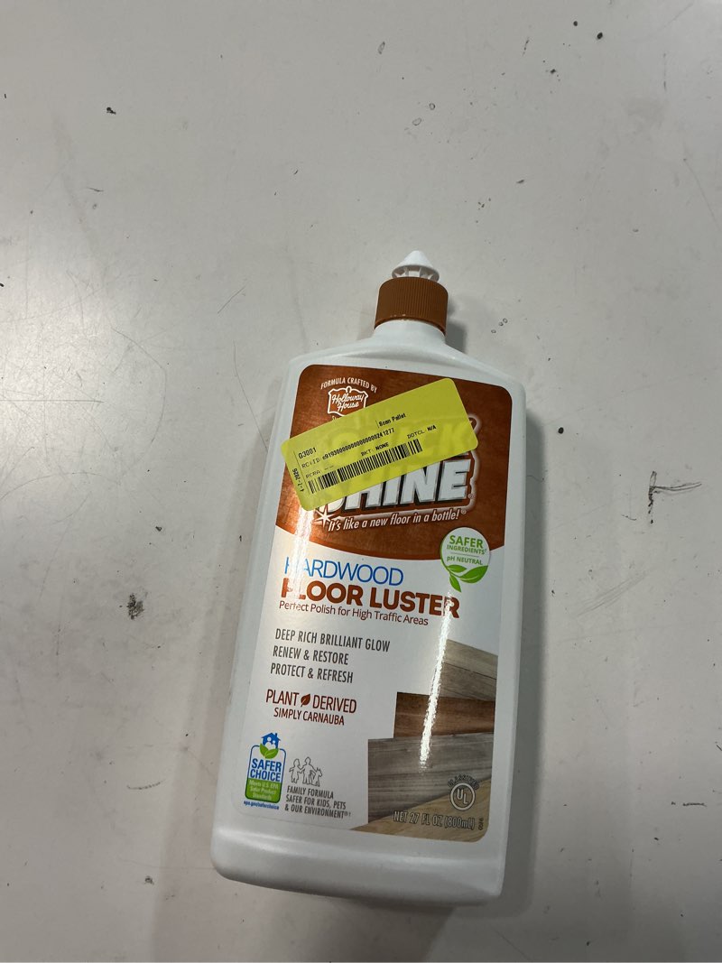 Condition photo showing New/Like New for single quick shine hardwood floor luster-polish | plant-derived w/carnauba | safer choice, no pfas, ph neutral | ready to use formula w/anti-slip technology | simply squirt & spread | made in usa 64 fl oz (pack of 2) 27 ounce luster