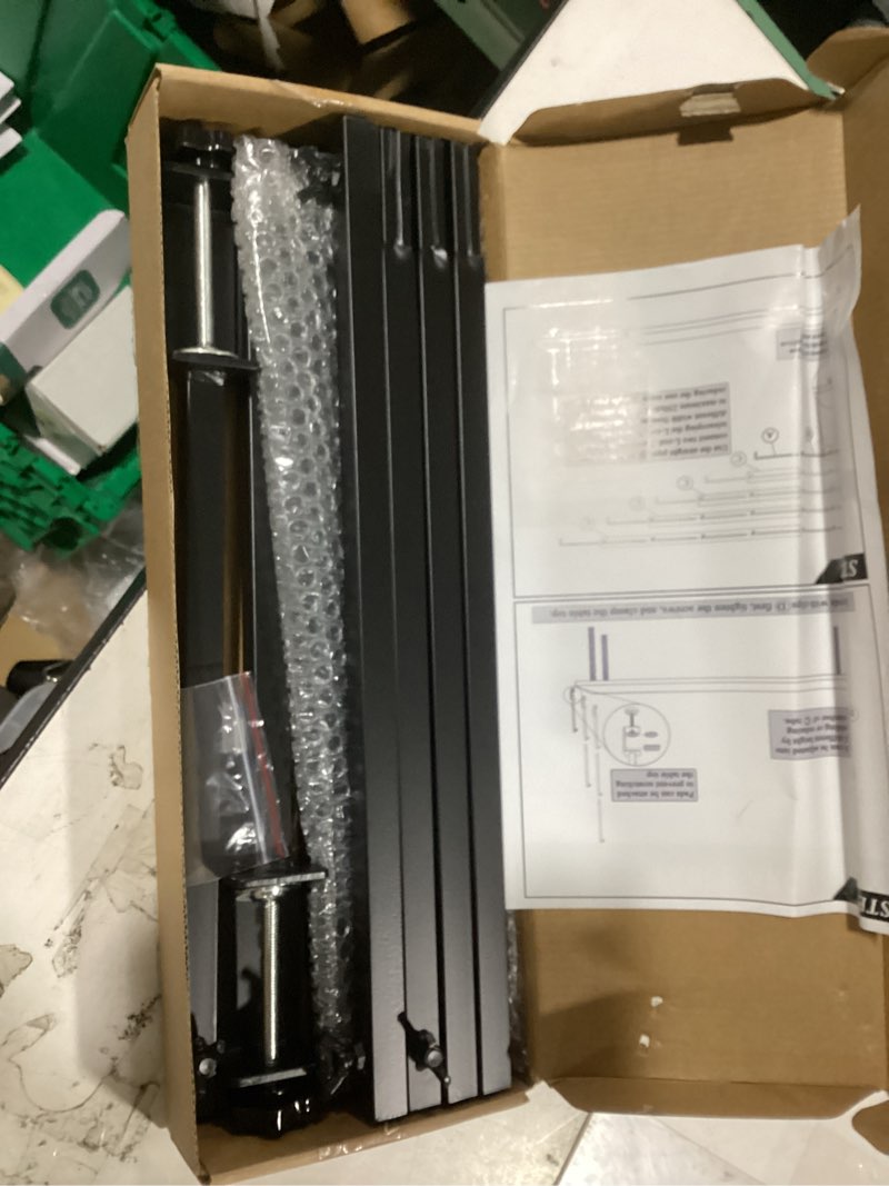 Condition photo showing New/Like New for fomcet over the table rod stand with clamps 13"-42'' tall 29"-98" length metal black adjustable table arch hanging for wedding birthday party christmas anniversary decoration 1 black