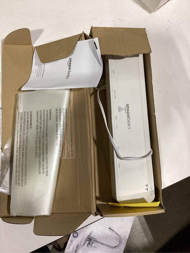 Condition photo showing Good Condition for amazon basics 12-inch thermal laminator machine, easy to use for home office or school, white