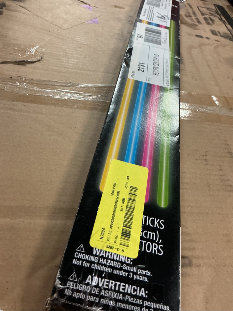 Condition photo showing As Is for multicolor glow necklaces, 22", 50 count, party favors by way to celebrate 20