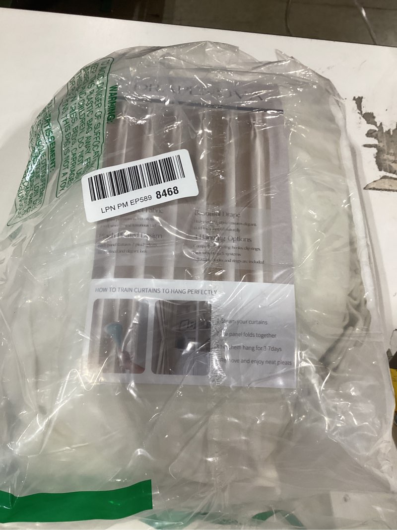 Condition photo showing Good Condition for 108 Inch Long Cream Velvet Curtains 2 Panels Luxury Decorative Pinch Pleated Drapes for Living Room Large Window Extra Long Blackout Thermal Back Tab Window Panels with Hooks,Set of 2,9 FT Ivory 40"W x 108"L (Pack of 2)
