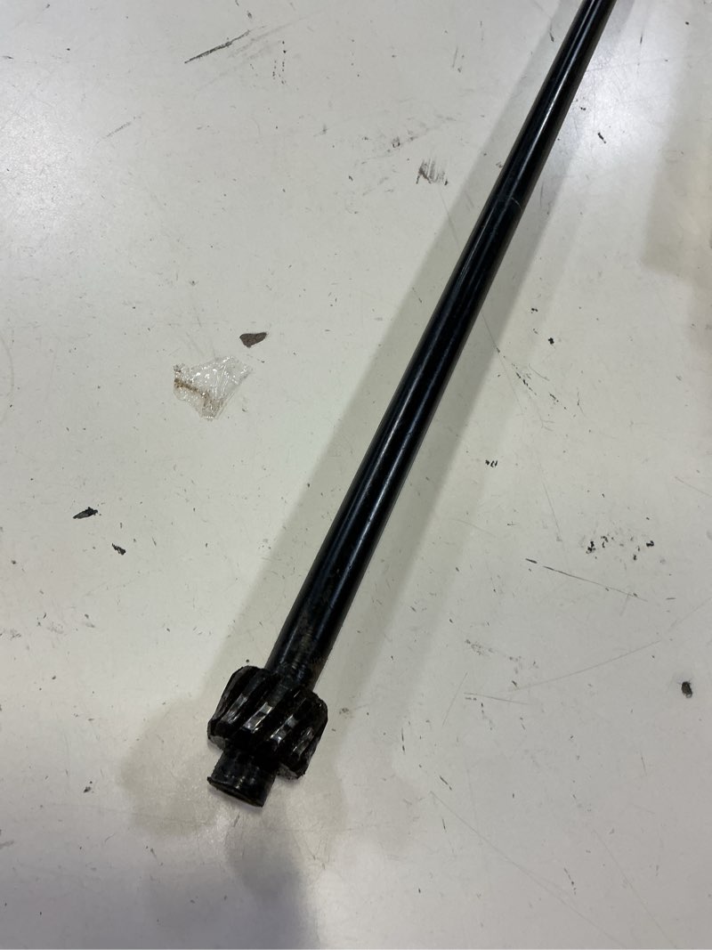 Condition photo showing As Is for 738-0919a huthbrother steering shaft, compatible with mtd 753-04517 738-0919 738-0919b 76-044, for troy bilt tb42 tb46.
