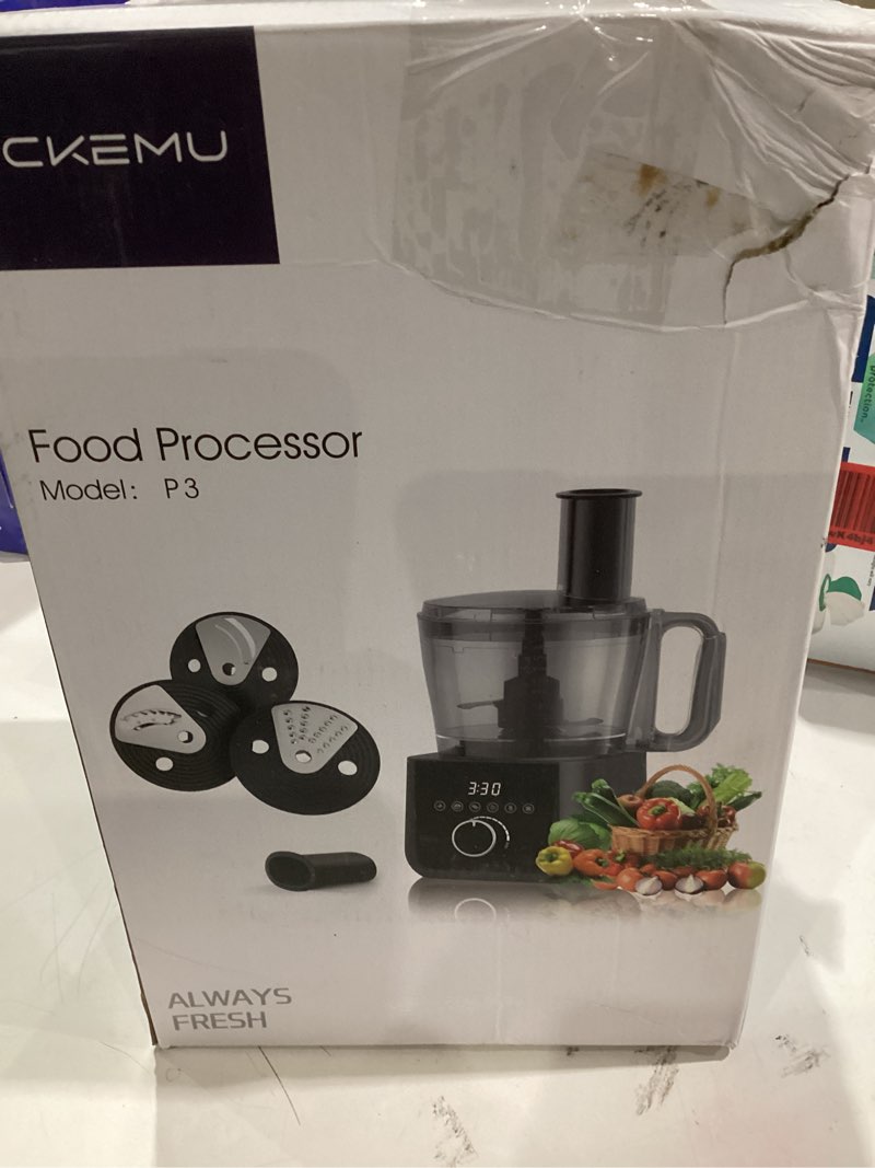 Condition photo showing Good Condition for Smart Food Processor and Vegetable Chopper, 12 Cup Bowl, 6 Functions for Chopping, Slicing, French Fries, Purees & Dough, Food Chute & Pusher, Silver