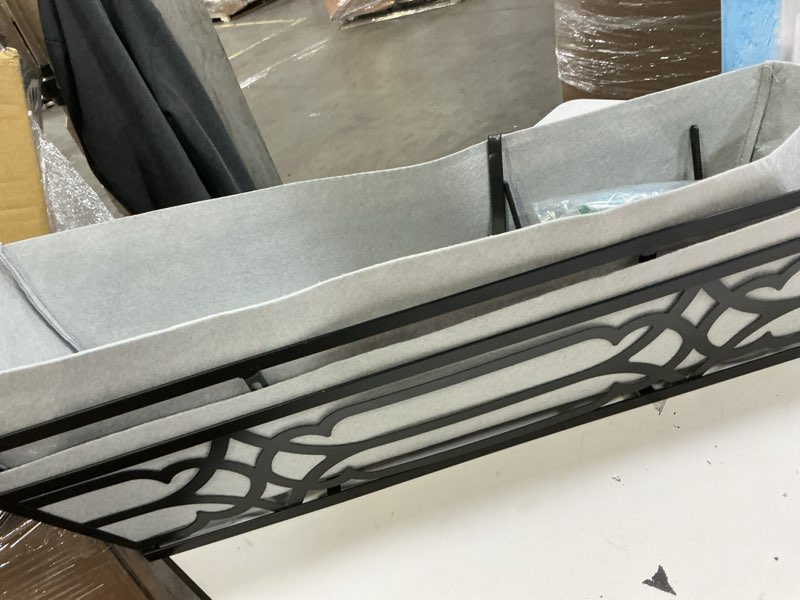 Condition photo showing Good Condition for 2 pack 24 inch window boxes planters railing planter box with adjustable brackets & non-woven fabric plant grow bags deck railing planter boxes balcony hanging flower box for outdoor plants