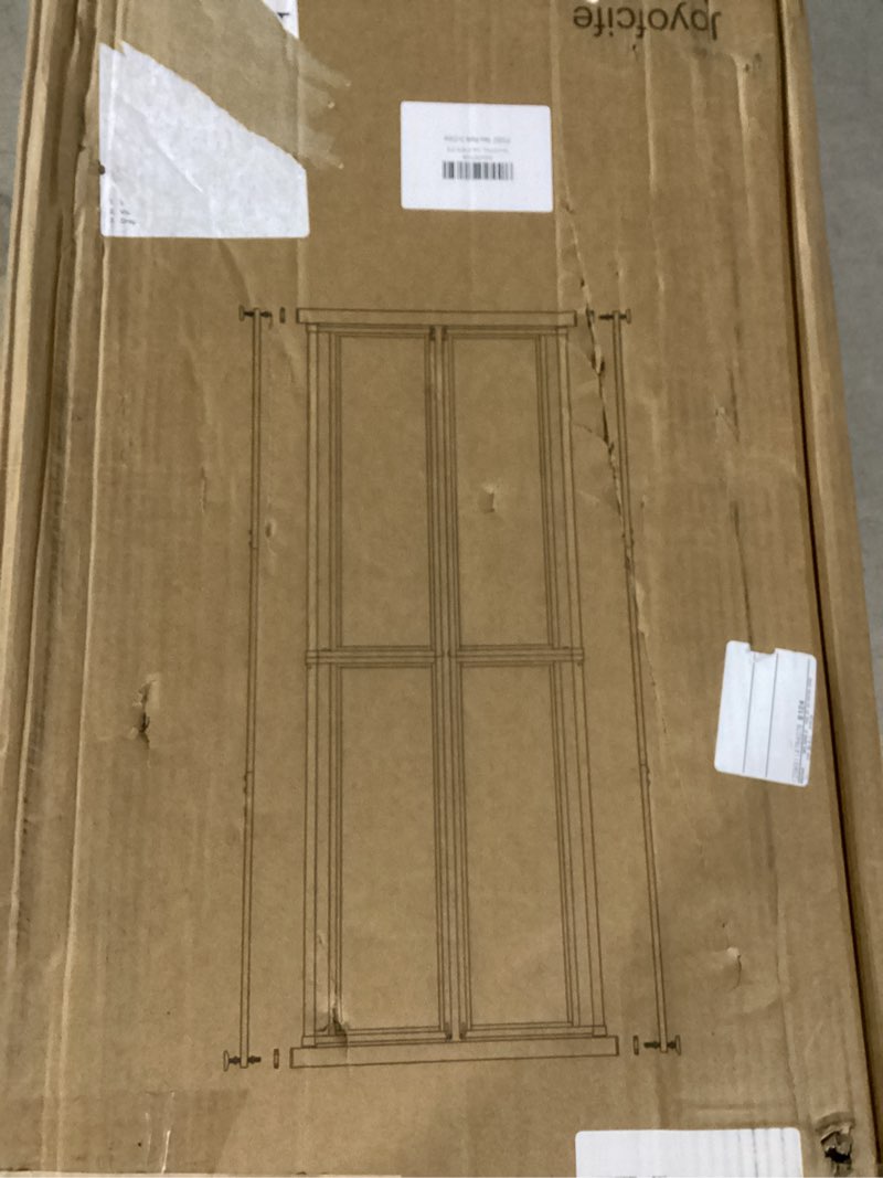 Condition photo showing New/Like New for Extra Tall Cat Gate for Doorway – 73.2“ Pressure-Mounted Transparent Cat Gate for Pets, Fits 30”-34" Width, No Wall Drilling, Ideal for Stairs, Hallway, Indoor Safety Barrier Black 30"-34"W×73.2"H