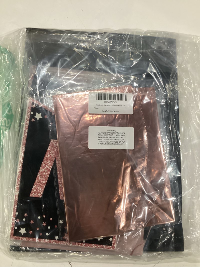 Condition photo showing New/Like New for holkcog rude that you're leaving but ok banner, farewell party decorations | going away gifts signing guestbooks cards with black pink glitter perfect for office coworker retirement goodbye party decor black rose gold