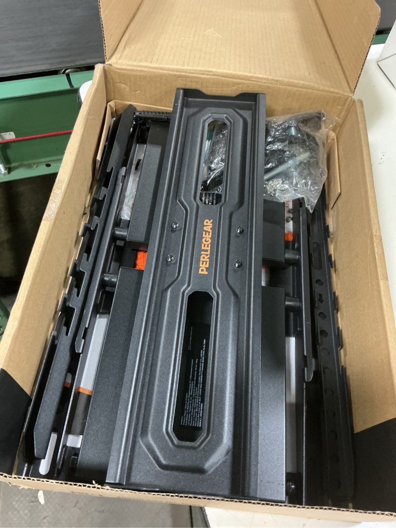 Condition photo showing Good Condition for perlegear full motion tv wall mount for 26-74 inch tvs, height adjustable tv mount, pre-assembled wall mount tv bracket with tool-free tilt, swivel, fits 16” studs, 99 lbs, max vesa 400x400mm, pgmf21 26-74 inch full motion tv wall mount