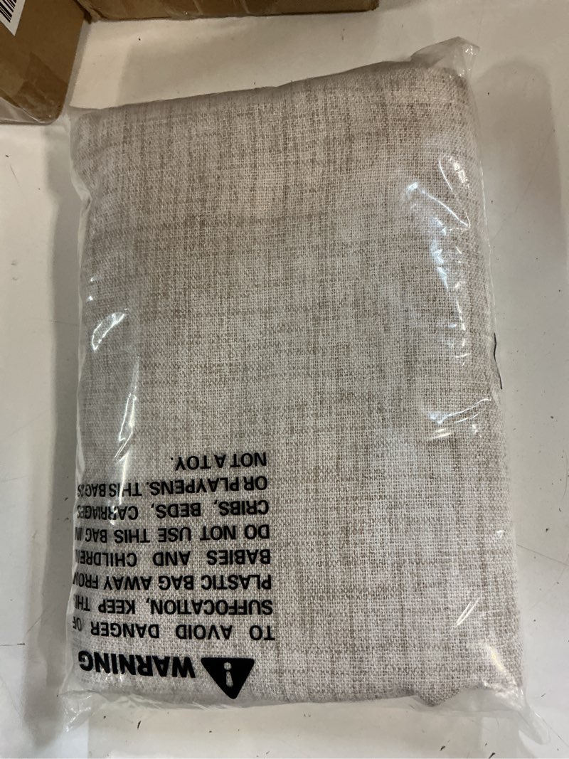 Condition photo showing New/Like New for linen tablecloth for rectangle table, natural 60x84 inch (fit 5ft, narrow fit 6ft rectangle table) farmhouse neutral tablecloth, water resistant dining tablecloths hem/natural 84" x 60" (rectangular)