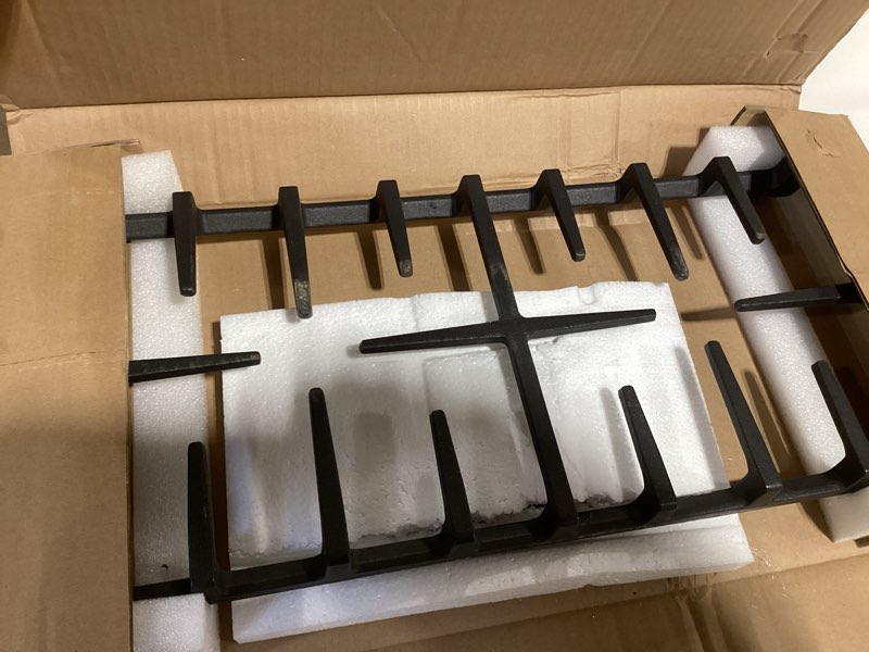 Condition photo showing New/Like New for wb31x27150 center grate replacement for ge stove grate jxgrate1 wb31x24737 cast iron general electric gas range grate 19.3" x 9.1'' surface burner grate ge cooktop parts stove top grate