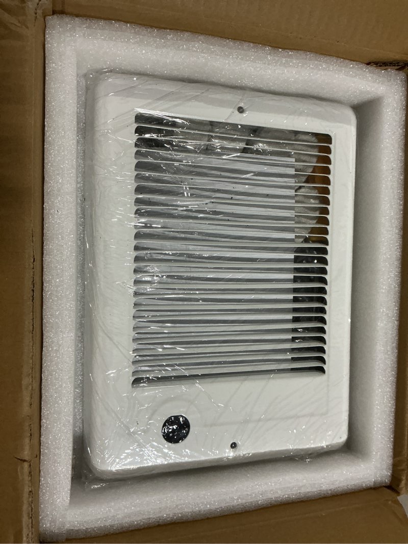Condition photo showing Good Condition for electric wall heater complete unit with thermostat, model csc202tw, 2000 watt, 240 volt, white