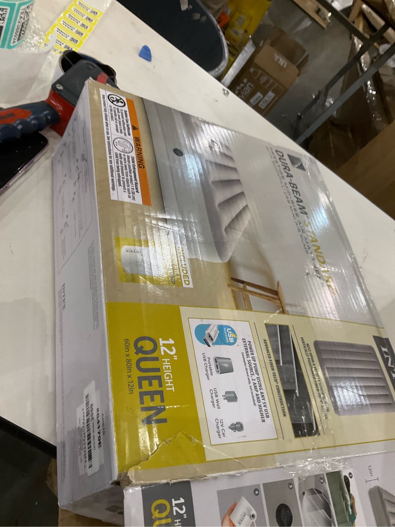 Condition photo showing Good Condition for Intex 64177E Dura-Beam Standard Prestige Mid-Rise Air Mattress: Fiber-Tech – Twin Size – Quickfill USB Air Pump Dura-Beam Standard Prestige Mid-Rise Air Mattress Queen