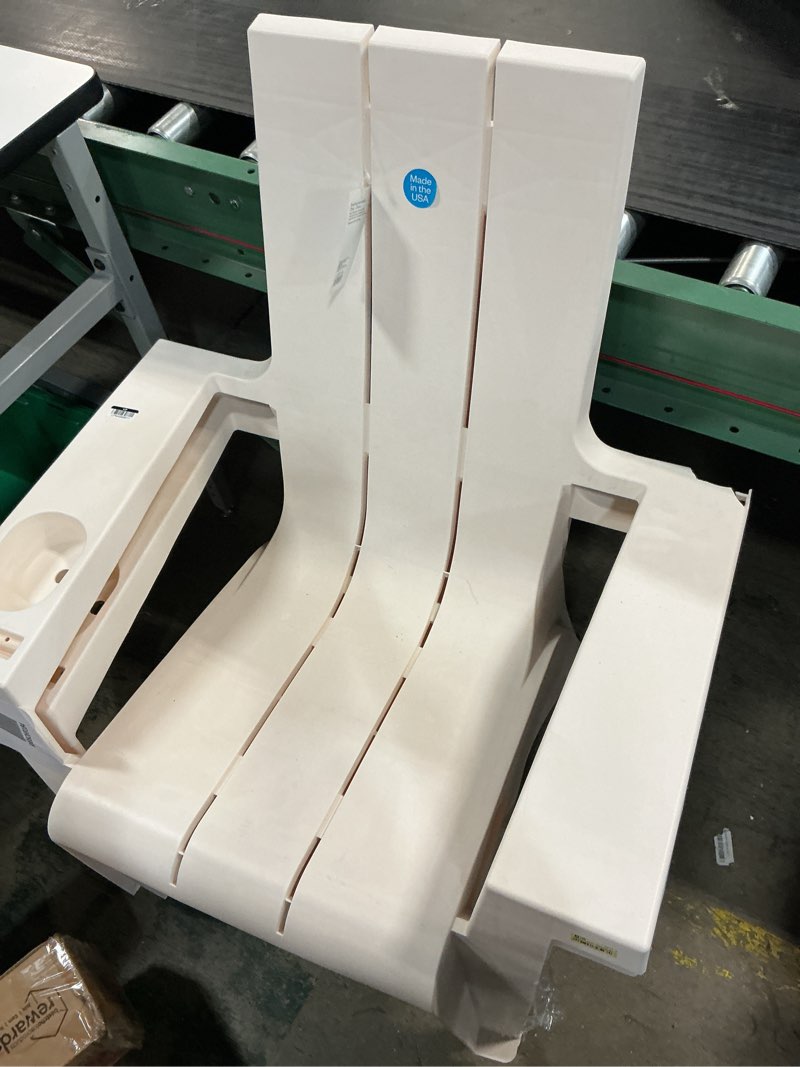 Condition photo showing As Is for resin stackable adirondack chair cream - room essentials™