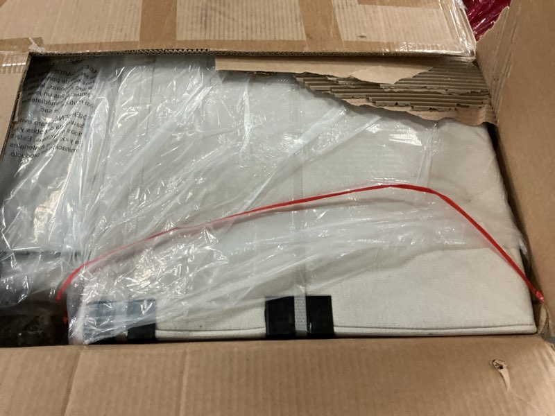 Condition photo showing As Is for (incomplete) erye 3 fold tufted upholstered futon sofa bed modern convertible foldable floor loveseat sofabed with pull out sleeper couch daybed w/side pockets for living room