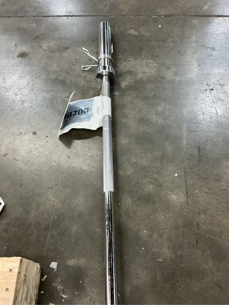 Condition photo showing As Is for Synergee 1\" Olympic Barbell Standard Weightlifting Barbell. Available in 5-Foot, 6-Foot, or 7-Foot Bar. Standard Barbell Ranging from 6.5 KG to 8.7 KG. Compatible with 1”-Opening Plates.(similar no same)