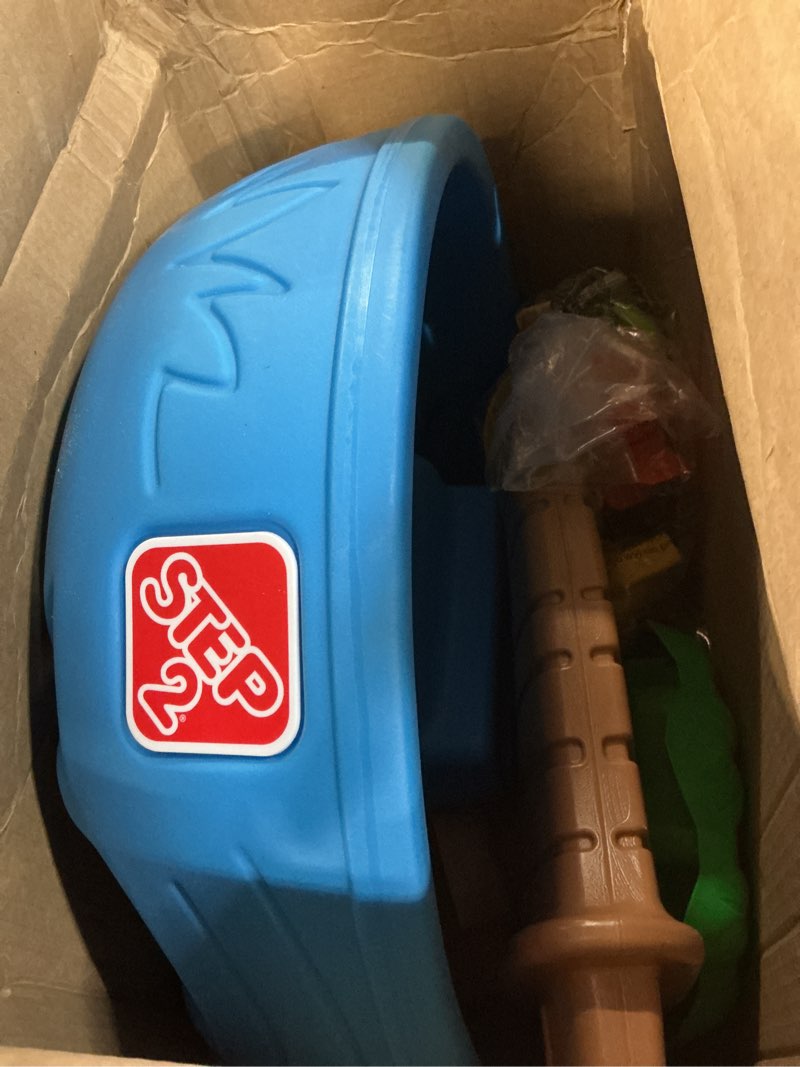 Condition photo showing Good Condition for step2 rain showers splash pond water table, kids water and sand activity sensory playset, summer outdoor toys, 13 piece water toy accessories, for toddlers 1.5+ years old, blue & green