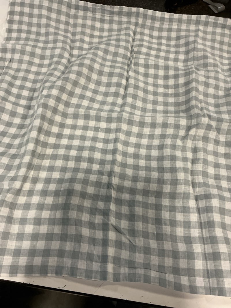 Condition photo showing Good Condition for european linen gingham euro sham blue