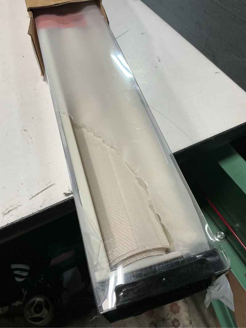 Condition photo showing Good Condition for aosky cordless zebra blinds for windows pull down roller window shades dual layer light filtering privacy for day and night, free-stop door shades for home easy to install beige 27" w x 72" h 27"w x 72"h beige