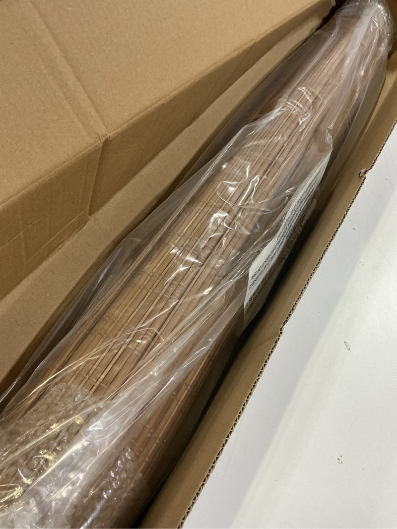 Condition photo showing Good Condition for lazblinds no tools no drill cordless bamboo roman shades, light filtering window treatment, roll up bamboo blinds for window 36'' w x 64'' h, tuscan b tuscan b 36'' w x 64'' h