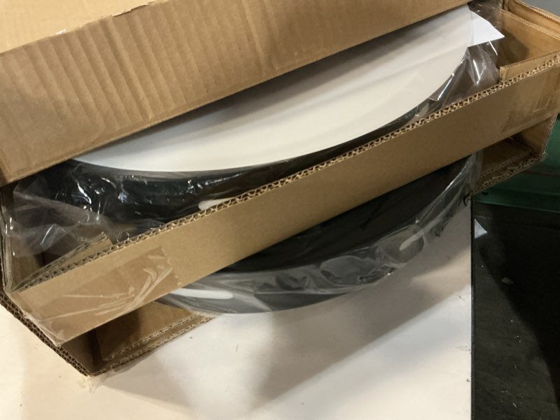 Condition photo showing As Is for 15 inch led flush mount ceiling light fixture set of 2, 36w dimmable kitchen lighting fixtures ceiling led, black light fixtures ceiling mount for bedroom, bathroom, living room