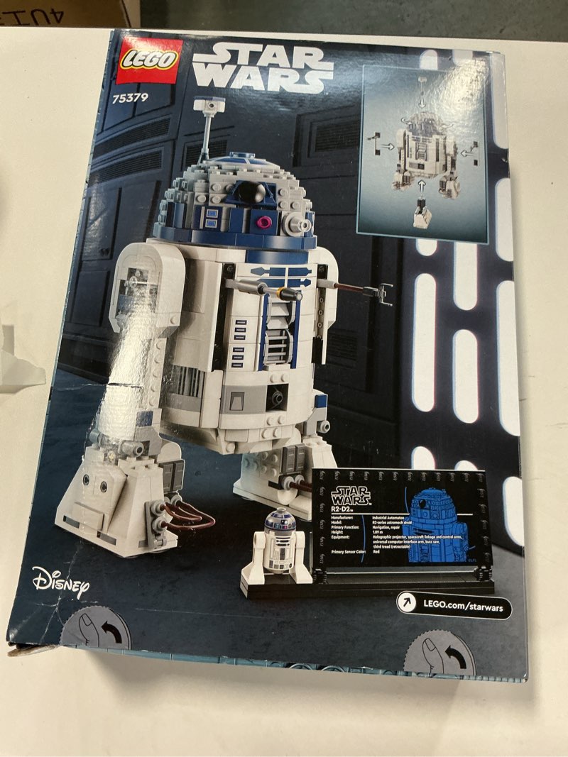 Condition photo showing New/Like New for LEGO Star Wars R2-D2 Building Toy Set - Play or Display Star Wars Toy for Boys & Girls, Ages 10+ - Gift Ideas for Kids & Fans - Includes 25th Anniversary Darth Malak Minifigure - 75379