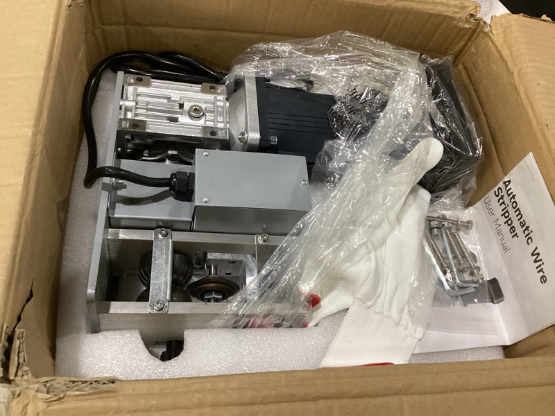 Condition photo showing As Is for creworks 250w electric wire stripper machine, 0.06"-1.18", adjustable speed | strips 0.06-1.18 in cables, 1.5 to 30 mm scrap copper wire recycling; 60si2mn spring steel and 6061 aluminum build