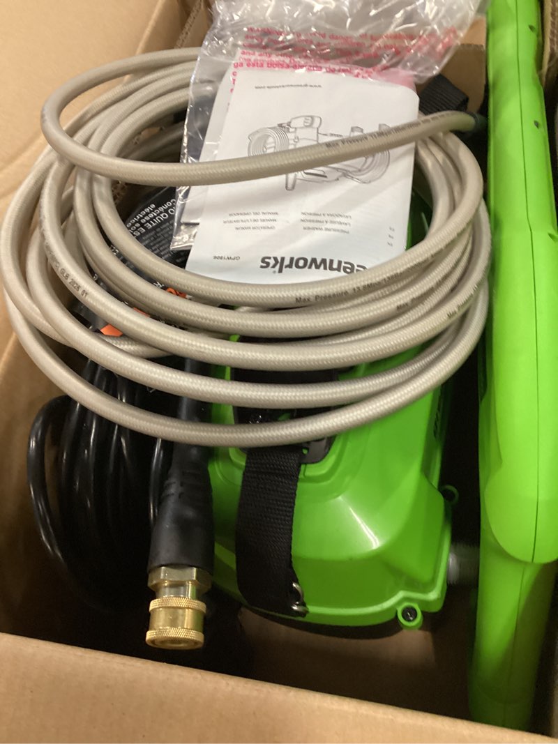 Condition photo showing Good Condition for greenworks 1800-psi 1.2-gpm cold water electric pressure washer with 2 spray tips