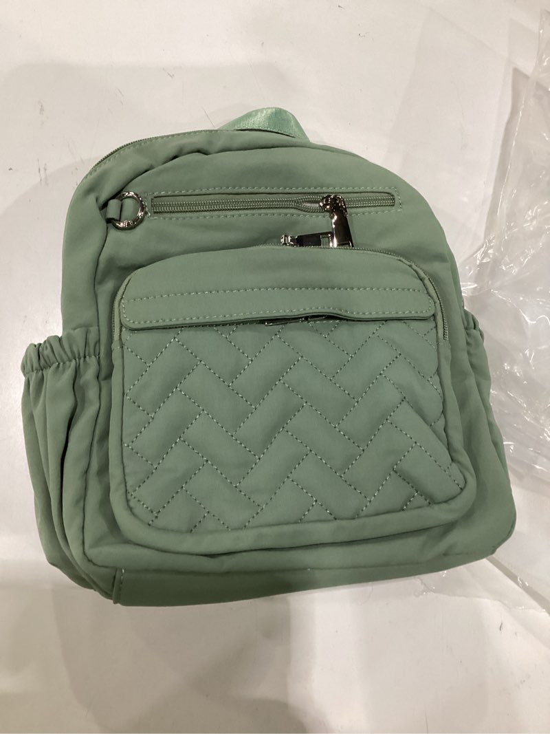 Condition photo showing Good Condition for sytrah mini backpack for women small back-pack purse,puffer daypack green | anti-theft mini backpack with coin purse, 10-pocket organizer fits 11" tablet, lightweight waterproof nylon,travel-ready