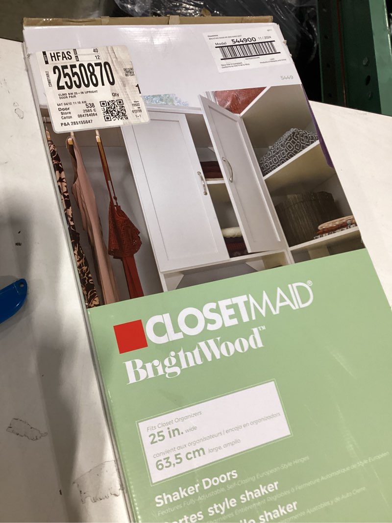 Condition photo showing Good Condition for 100+ bought last week ClosetMaid BrightWood 25-in x 30.12-in x 0.63-in White Closet tower door Item #2550870 | Model