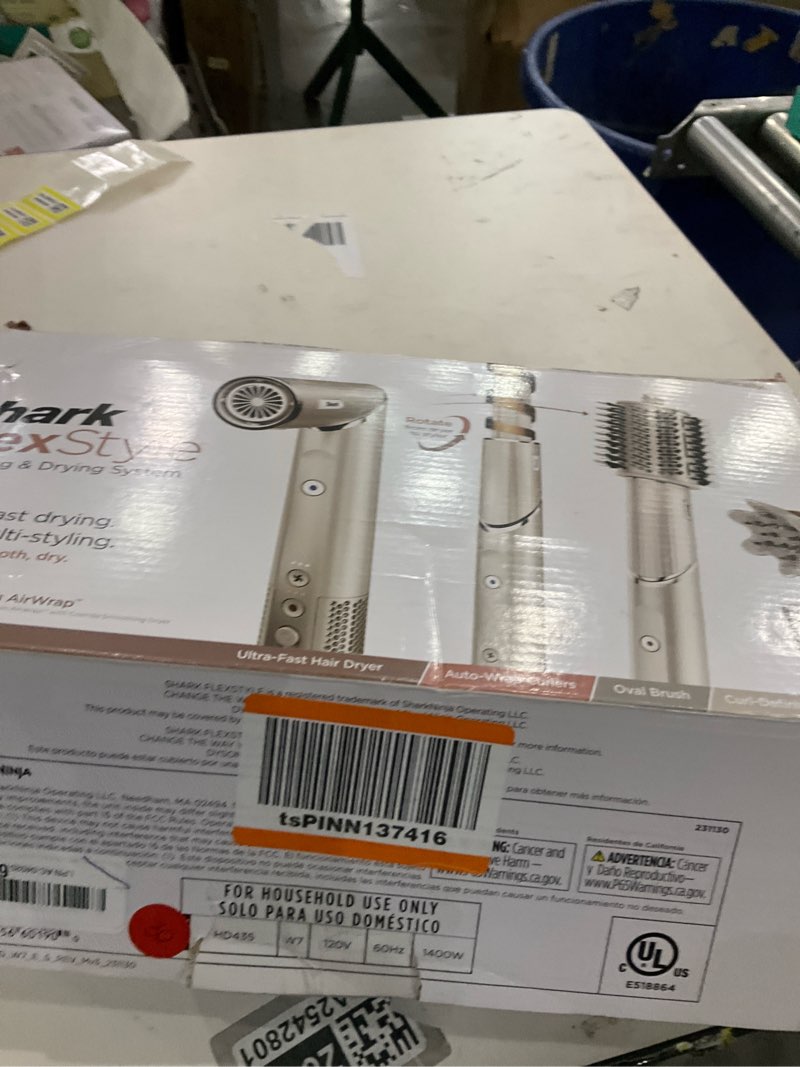 Condition photo showing As Is for Shark HD435 FlexStyle Air Styling & Drying System, Powerful Hair Blow Dryer & Multi-Styler with Auto-Wrap Curlers, Curl-Defining Diffuser, Oval Brush, & Concentrator Attachment, Stone Flexstyle-Curly & Coily Hair