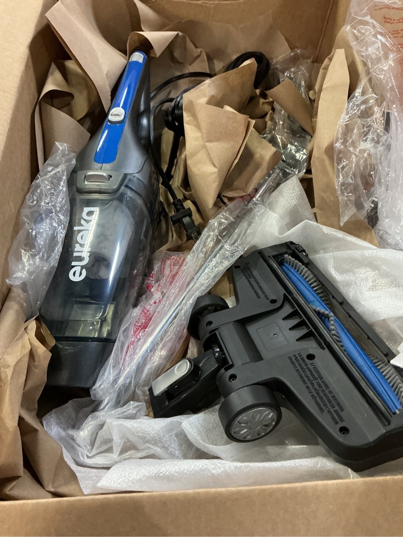 Condition photo showing Good Condition for Eureka Corded Stick Vacuum Cleaner for Home Pet Hair, Lightweight Stick Vacuum Cleaner with Powerful Suction for Carpet Tile and Hard Floor, Blue, 3-in-1 Handheld Vac NES312 3-in-1 Handheld Vac NES312 Blue