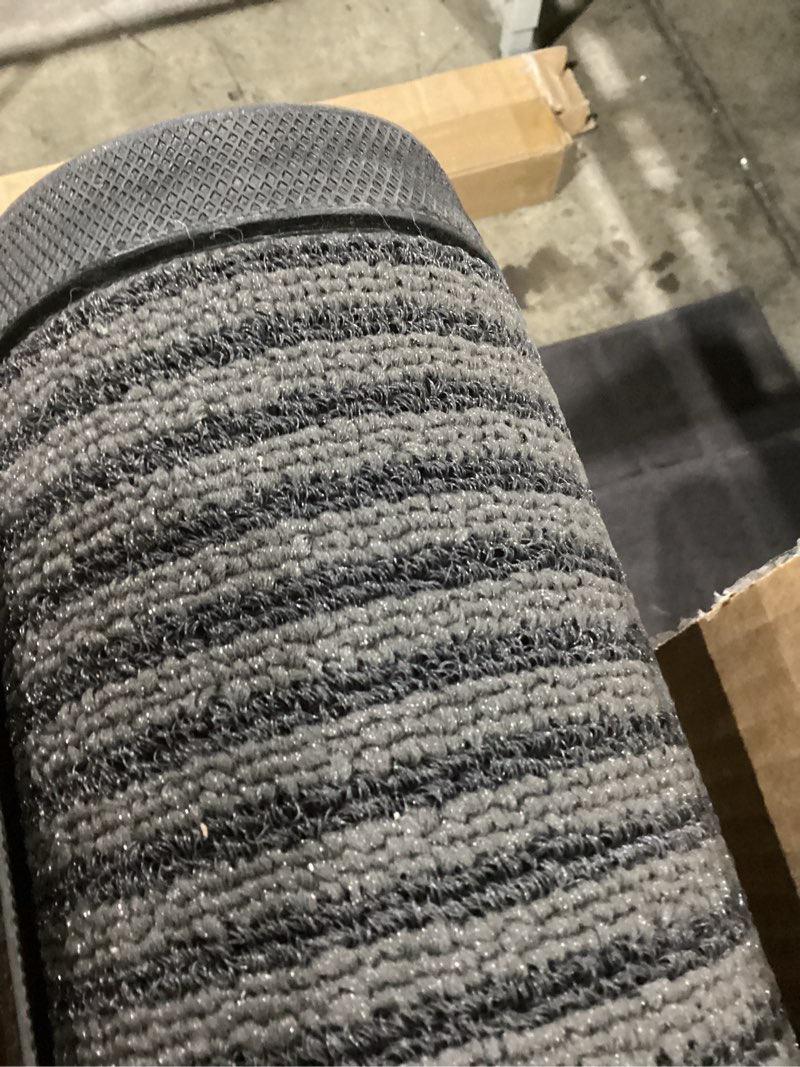 Condition photo showing Good Condition for dexi front door mat outside entrance, 3x5 ft rubber entry doormat heavy duty, non slip welcome mats for inside house floor entryway exterior patio, welcome grey 3' x 5' (rectangular) welcome grey