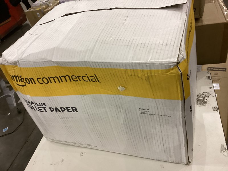 Condition photo showing New/Like New for AmazonCommercial 2-Ply Ultra Plus Toilet Paper/Bath Tissue, Septic Safe, FSC Certified, Unscented, 400 Sheets per Roll, 80 Individually Wrapped Rolls