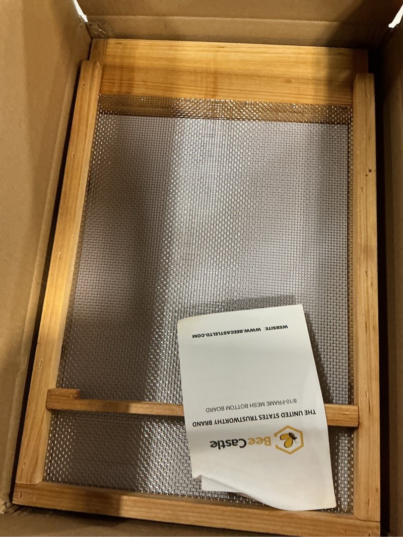 Condition photo showing Good Condition for BeeCastle Beehive Screened Bottom Board Dipped in 100% Beeswax,Screened Bottom Board 8 Frame with Solid Wood 8-Frame
