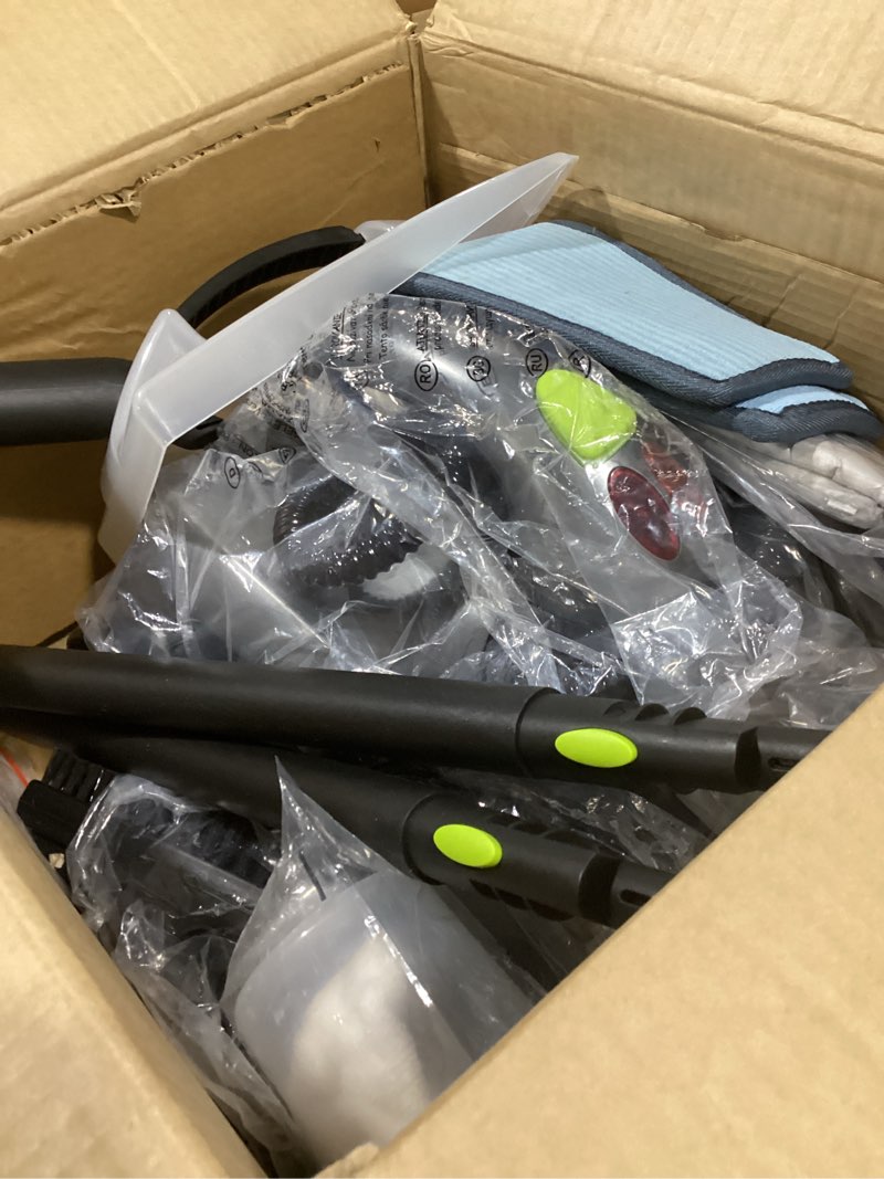 Condition photo showing As Is for Heavy-Duty Steam Cleaner - 1500W Multipurpose Handheld Floor Steamer with 22 Accessories 16ft Cord for Home, Car Detailing, Tile, Grout, Carpet, Wallpaper, Upholstery, Window, Deep Cleaning