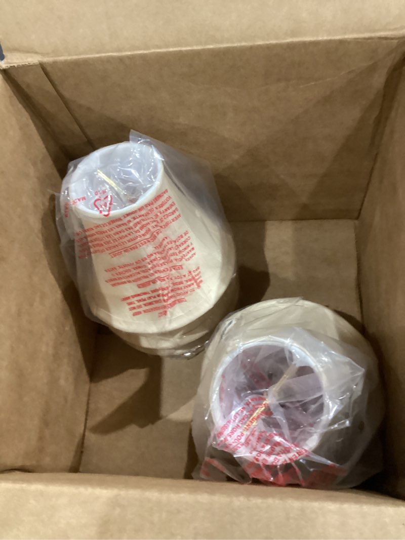 Condition photo showing New/Like New for Wellmet Chandelier Shades, ONLY FOR CANDELABRA BULBS, Clip-on Fitter Lamp Shades, 3" X 6" X 5", 6 pcs Set Cream white Bell-3x6x5 inches