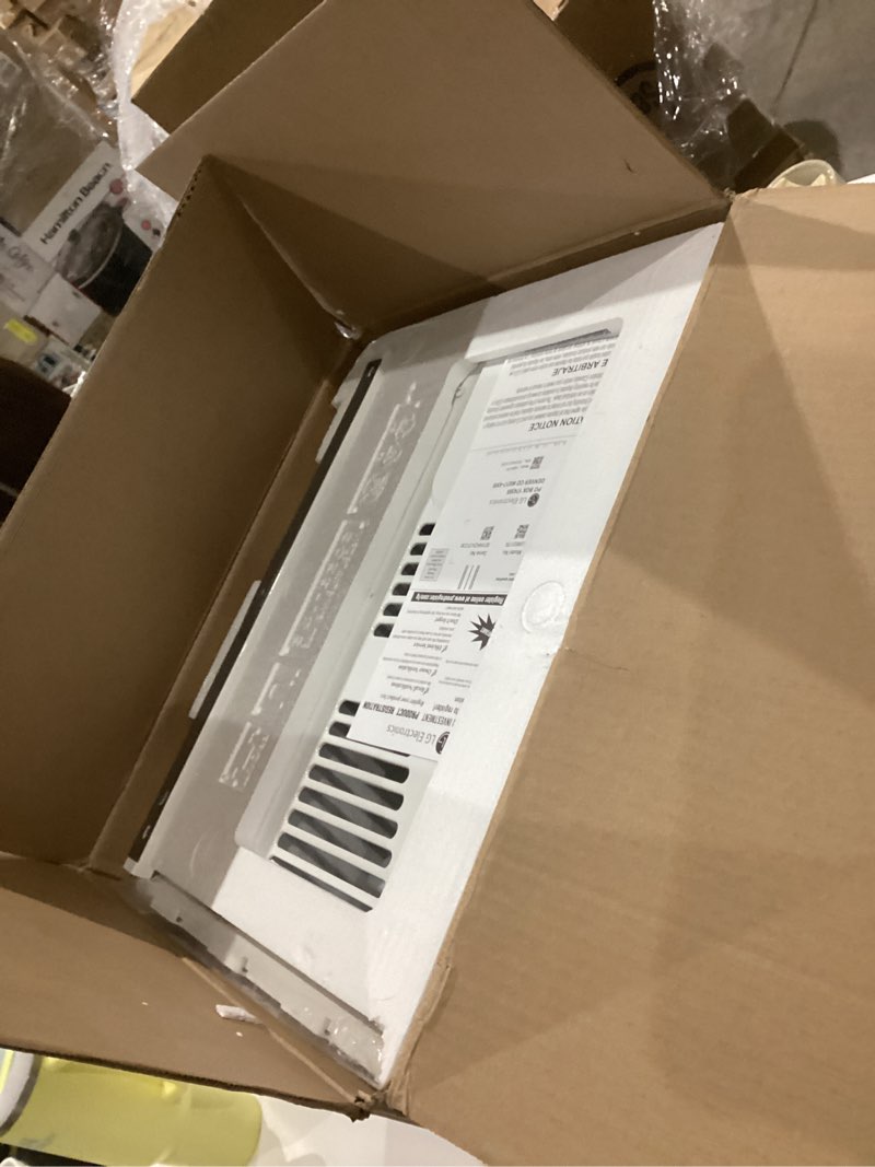 Condition photo showing Good Condition for lg 6,000 btu window air conditioner, 115v, cools 250 sq.ft. for bedroom, den, living room, quiet operation, with remote, 2 cooling & fan speeds, 2-way air deflection, auto restart, white 6000 btu electronic & standard white