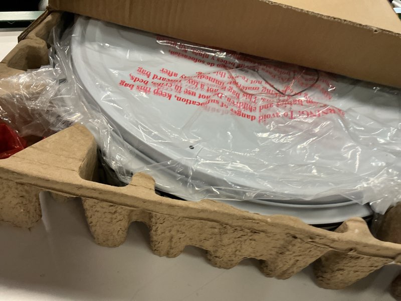 Condition photo showing Good Condition for 20 Inch Flush Mount Ceiling Light, Modern Black LED Ceiling Light Fixture, 42W 4000LM 2700-6500K Adjustable, Dimmable Ceiling Lights for Bedroom, Kitchen, Hallway, Bathroom, ETL Listed 20 inch Black