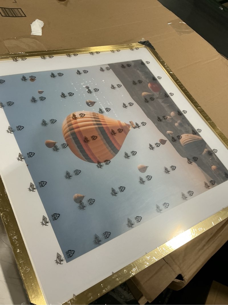 Condition photo showing Good Condition for jcjmy 22x22 picture frame gold with 18x18 mat, display photo 18x18 with mat or 22 x 22 without mat, wall hanging large 22x22 poster frame with shatter resistant plexiglass,gold gold 22x22 inch
