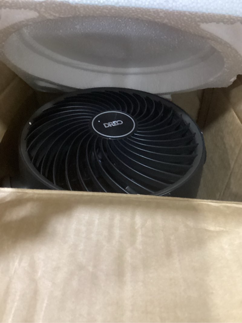 Condition photo showing Good Condition for Dreo Fan for Bedroom, 13-Inch Oscillating Table Air Circulator Fan for Whole Room, 120° Tilt Adjustment, 28dB Ultra-Quiet, 70ft Powerful Airflow, 4 Speeds Desk Fans with Remote for Home, Office Standard Black