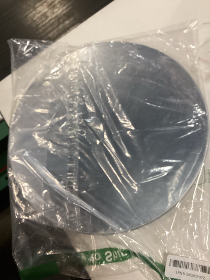 Condition photo showing Good Condition for 20 pack round mirror centerpieces for tables, no glass acryliccircle mirror table centerpieces mirror tray candle plates for wedding table decorationchristmas home decor (12inch) 12 inch